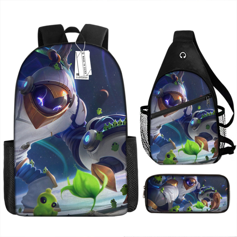 Vaikų kuprinė su anime piešiniu, Oxford audinys, kvėpuojanti, atspari vandeniui, ultra lengva, skirta 1–2 klasei