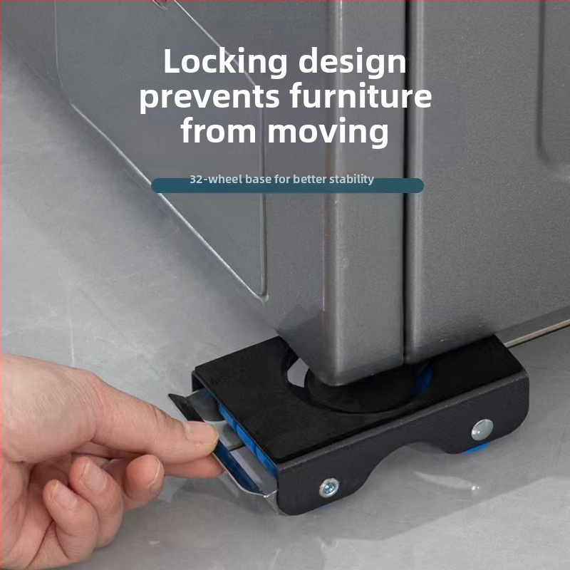 Подвижна количка за мебели от неръждаема стомана за дневна, кухня и баня — тежък товар, без монтаж