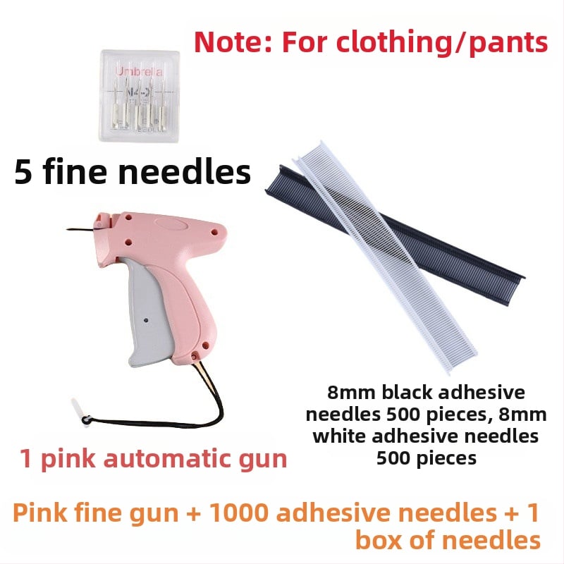 Etiču injekcijas instruments ar smalku adatu, piemērots apģērbam un dvieļiem, plastmasa, moderns minimālais dizains, bez pielāgošanas, bez logotipa