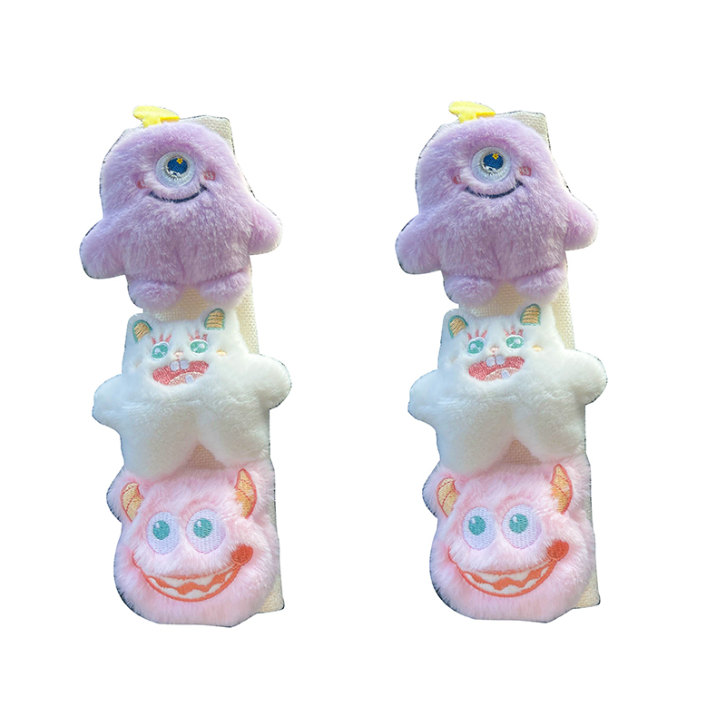 Acoperire pentru centura de siguranță auto – decor interior protecțional, păpușă monstru desen animat, Love Candy Boy, origine China, fără personalizare