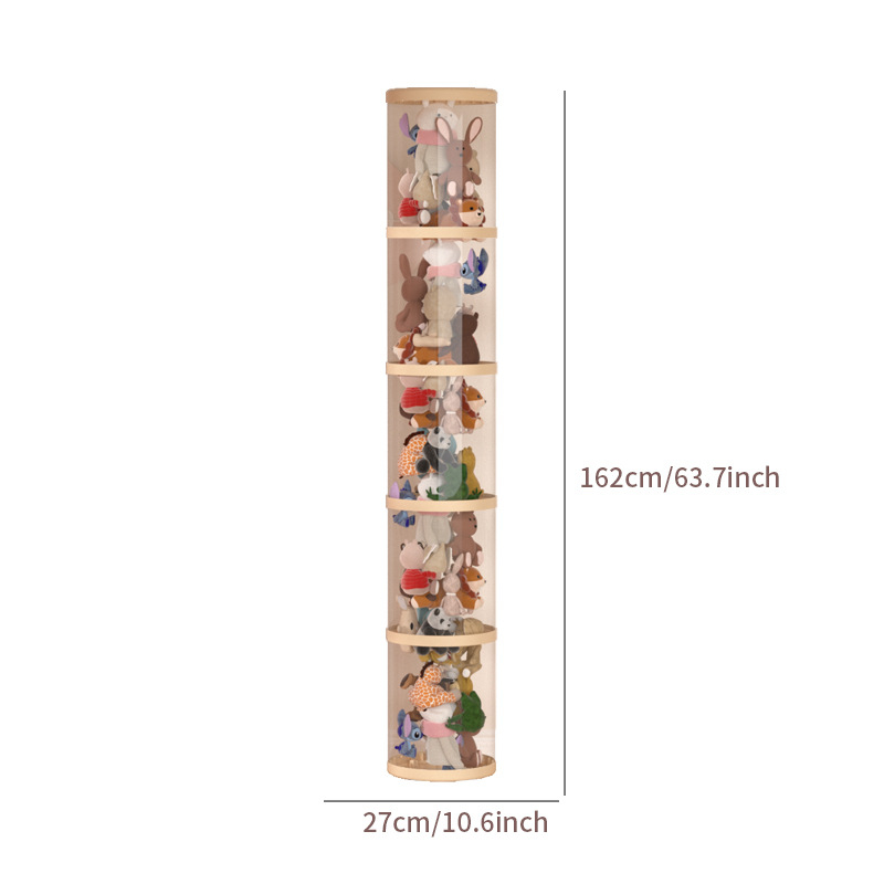 Барел за съхранение на плюшени играчки, пластмасов, за играчки, спалня, творчески стил, тегло 0,685–1,433 кг