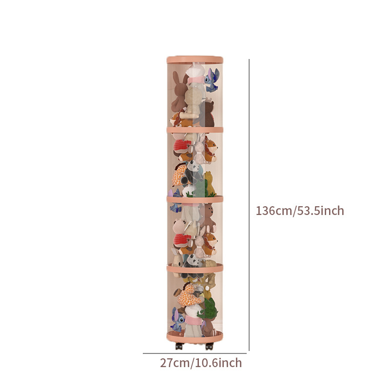 Барел за съхранение на плюшени играчки, пластмасов, за играчки, спалня, творчески стил, тегло 0,685–1,433 кг