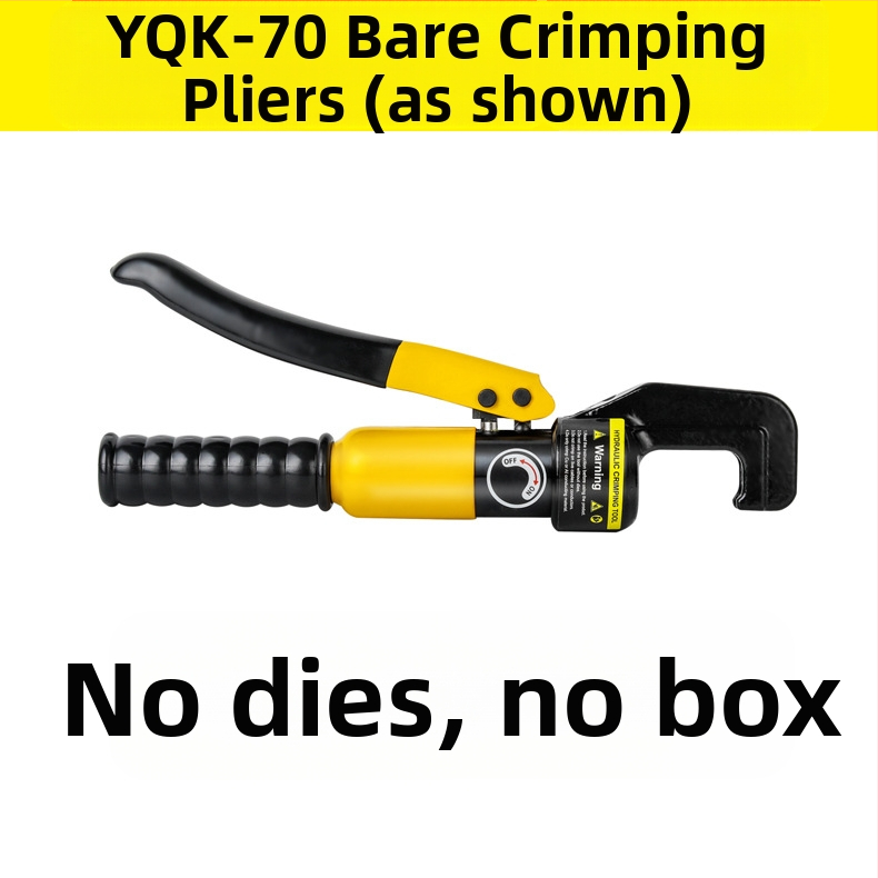 Rankinės hidraulinės kabelių įtvirtinimo replės su vario‑ ir aliuminio mentelėmis – 40Cr, modelis YQK70120240300, 4–70 mm² kabeliai, nešiojamas elektros įrankis