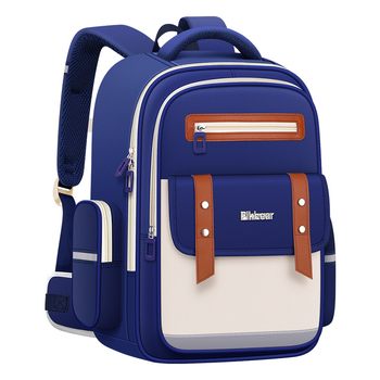 PIKBEAR Skolas mugursoma 1.–6. klase ar muguras aizsardzību – elpojošs Oxford audums, ūdensnecaurlaidīga, ļoti viegla, paplašināma (Zīmējums: Dzīvnieki; Oderne: NAILONS)