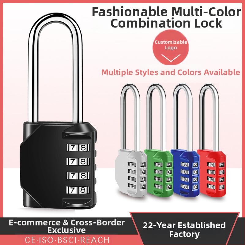 CH-604 aliaj de zinc, încuietoare mecanică cu combinație de 4 cifre pentru dulapuri și bagaje — grosimea tijelor de blocare 6 mm, distanța 20×24 mm