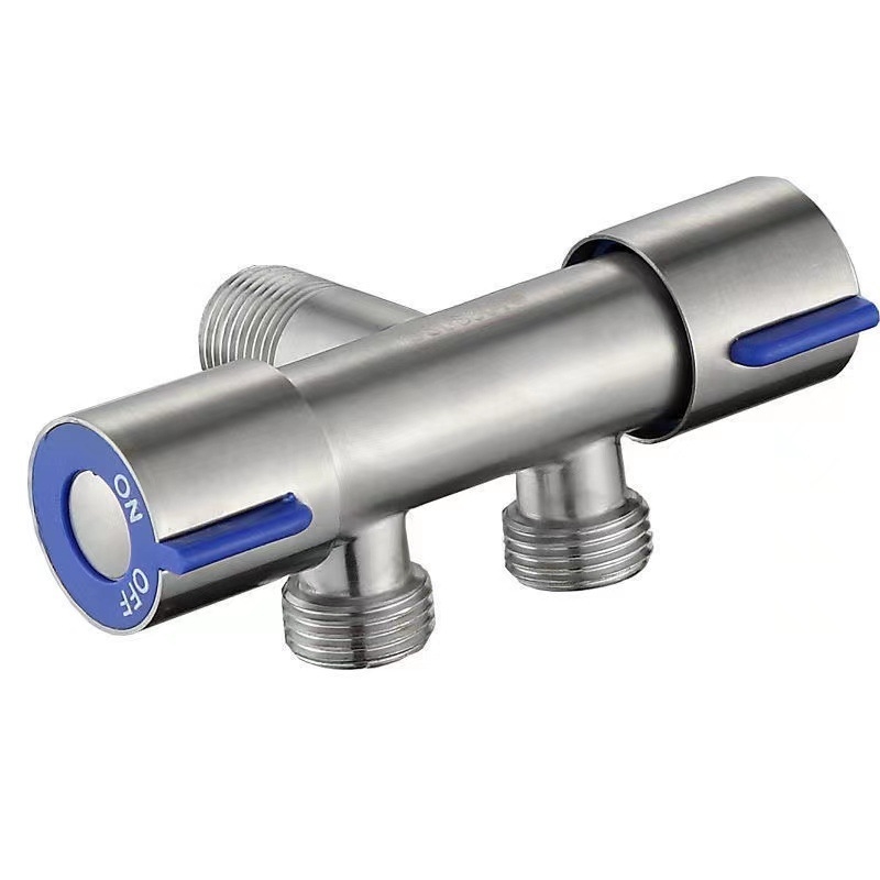 Комплект биде за тоалет от 304 неръждаема стомана, без пробиване, под налягане, стенна инсталация, 1 вход 2 изход, ъглов кран — модел Stainless Steel Toilet Mate