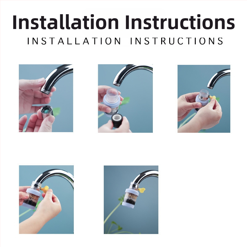 Kuhinjski filtr za slavinu, šestoslojni filtr, ABS materijal, Yun Lufeng marka