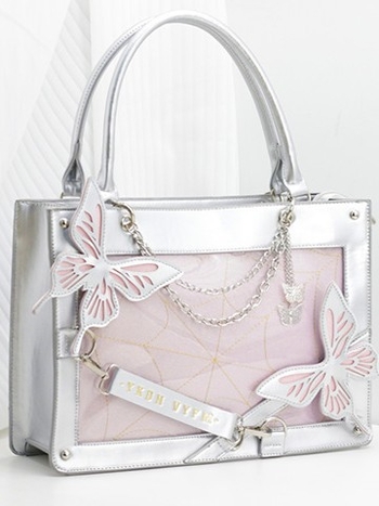 Чанта tote от PU, хоризонтална квадратна форма, цип за отваряне, вътрешен джоб с цип, една презрамка