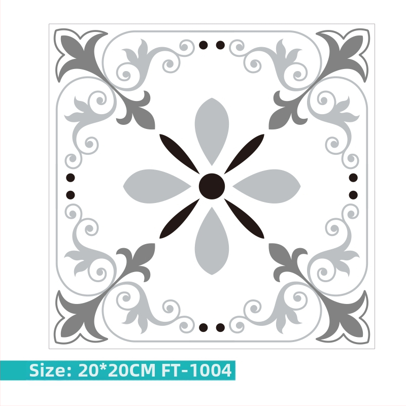 Pašlīmējošas grīdas uzlīmes ar baroka rakstu, 0,8 mm biezums, pretslīdējošas, piemērotas dzīvojamajai istabai, guļamistabai, gaitenim un sporta zonām