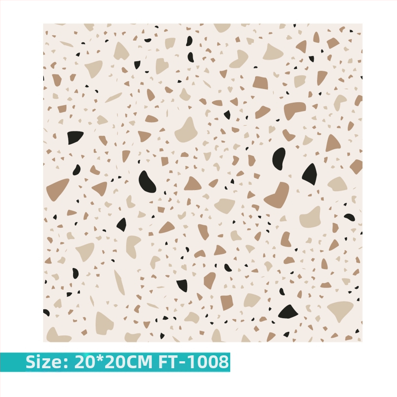 Pašlīmējošas grīdas uzlīmes ar baroka rakstu, 0,8 mm biezums, pretslīdējošas, piemērotas dzīvojamajai istabai, guļamistabai, gaitenim un sporta zonām