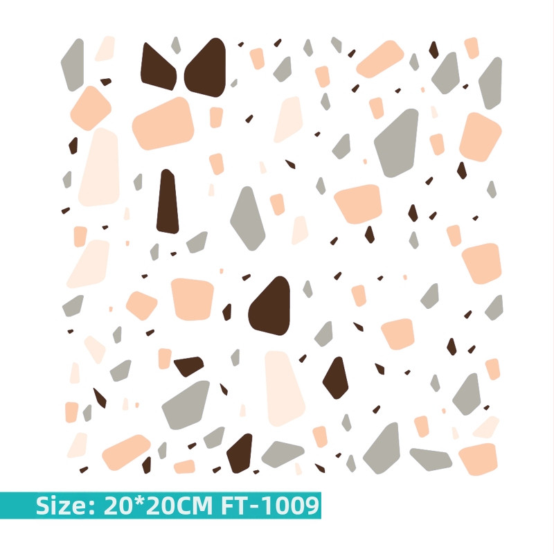 Pašlīmējošas grīdas uzlīmes ar baroka rakstu, 0,8 mm biezums, pretslīdējošas, piemērotas dzīvojamajai istabai, guļamistabai, gaitenim un sporta zonām