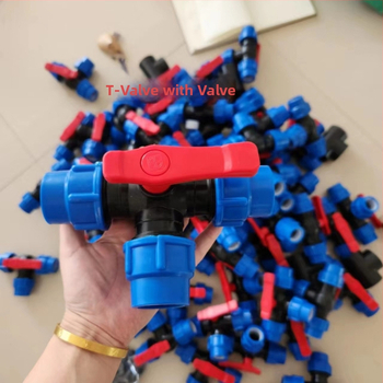 Γεωργική βαλβίδα με γρήγορη σύνδεση, τριών εισόδων, για PE σωλήνες, πλαστικά εξαρτήματα και αξεσουάρ σωληνώσεων