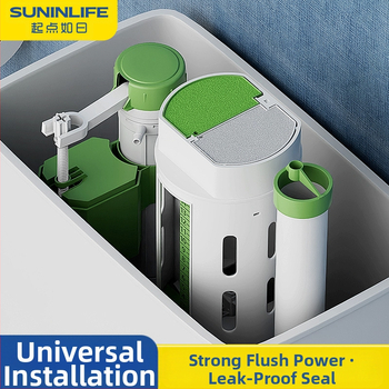 Σετ βαλβίδων τουαλέτας: βαλβίδα εισόδου, βαλβίδα εκκένωσης, καθολική εφαρμογή, φλοτέρ δεξαμενής