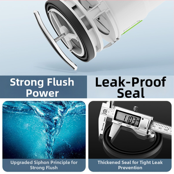 Σετ βαλβίδων τουαλέτας: βαλβίδα εισόδου, βαλβίδα εκκένωσης, καθολική εφαρμογή, φλοτέρ δεξαμενής