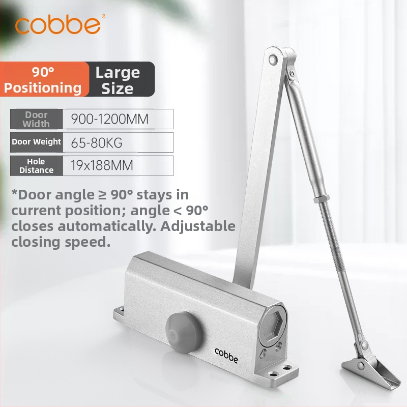 Automaatne ukse sulgija hüdraulilise buferiga | Valatud alumiinium | Mudel CL-BMQ01 | Bränd Cobbe/Cabe | Kaasaegne ja minimalistlik disain | Koduseks kasutamiseks