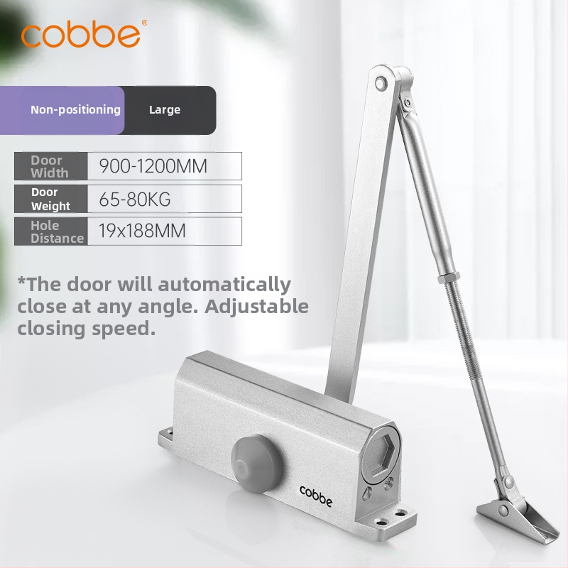 Automaatne ukse sulgija hüdraulilise buferiga | Valatud alumiinium | Mudel CL-BMQ01 | Bränd Cobbe/Cabe | Kaasaegne ja minimalistlik disain | Koduseks kasutamiseks