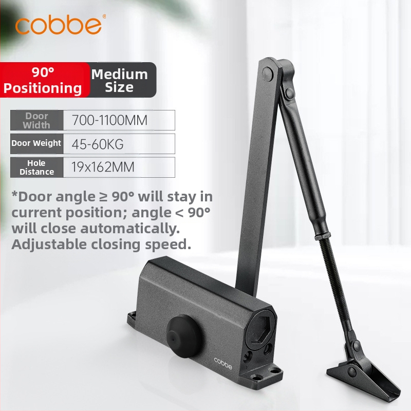 Automaatne ukse sulgija hüdraulilise buferiga | Valatud alumiinium | Mudel CL-BMQ01 | Bränd Cobbe/Cabe | Kaasaegne ja minimalistlik disain | Koduseks kasutamiseks
