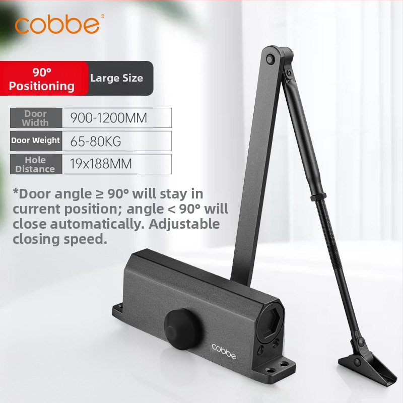 Automaatne ukse sulgija hüdraulilise buferiga | Valatud alumiinium | Mudel CL-BMQ01 | Bränd Cobbe/Cabe | Kaasaegne ja minimalistlik disain | Koduseks kasutamiseks