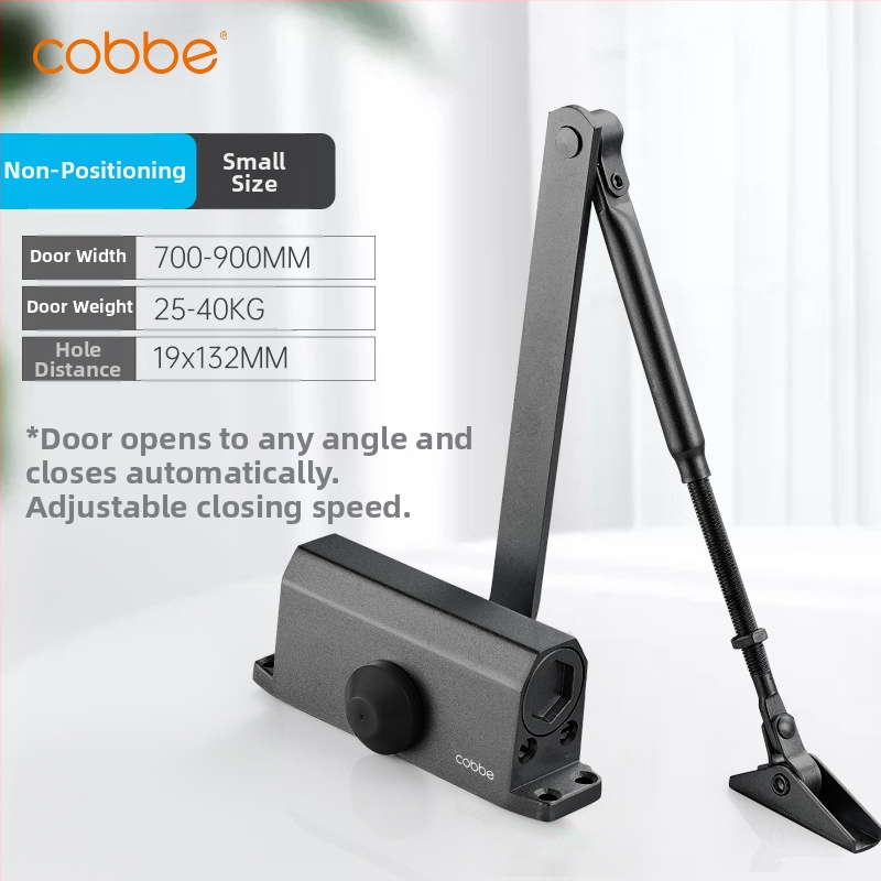 Automaatne ukse sulgija hüdraulilise buferiga | Valatud alumiinium | Mudel CL-BMQ01 | Bränd Cobbe/Cabe | Kaasaegne ja minimalistlik disain | Koduseks kasutamiseks