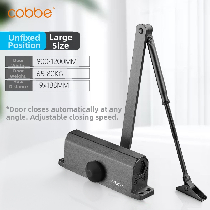 Automaatne ukse sulgija hüdraulilise buferiga | Valatud alumiinium | Mudel CL-BMQ01 | Bränd Cobbe/Cabe | Kaasaegne ja minimalistlik disain | Koduseks kasutamiseks