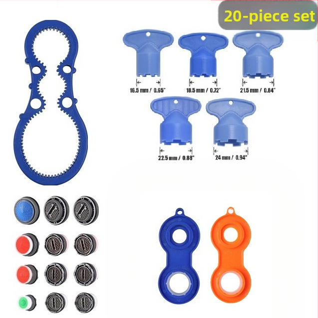 Slėptų čiaupo aeratoriaus ir nuėmimo rakto rinkinys | ABS medžiaga | Modernus minimalistinis dizainas