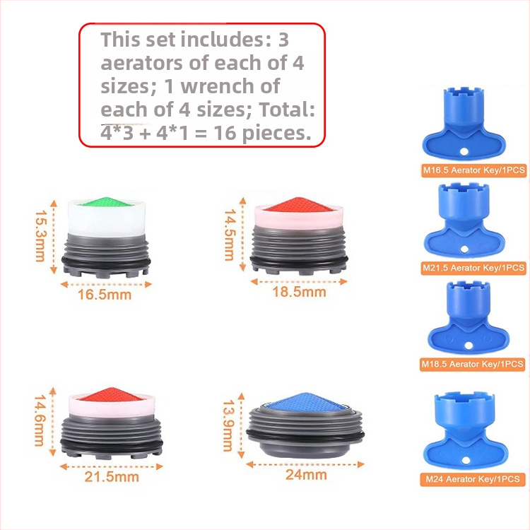 Slėptų čiaupo aeratoriaus ir nuėmimo rakto rinkinys | ABS medžiaga | Modernus minimalistinis dizainas