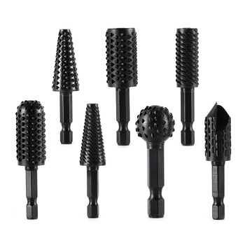 Περιστροφικό αρχείο με εξάγωνο άξονα για ξυλουργική και γλυπτική ρίζων – Ατσάλι 45#, κατάλληλο για ξύλο, μαλακό μέταλλο και πλαστικό, προσαρμοσμένη επεξεργασία, σετ ηλεκτρικού λείανσης
