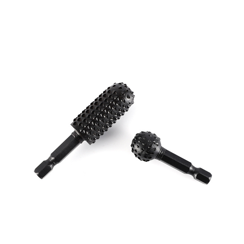 Heksagonaalse vardaga pöörlev fail puidutööks ja juurtegevuse jaoks – 45# terasest, sobib puidule, pehmetele metallidele ja plastikule, kohandatav töötlemine, elektrilise lihvimise pea komplekt