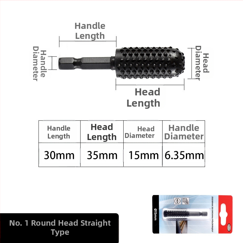 Heksagonaalse vardaga pöörlev fail puidutööks ja juurtegevuse jaoks – 45# terasest, sobib puidule, pehmetele metallidele ja plastikule, kohandatav töötlemine, elektrilise lihvimise pea komplekt