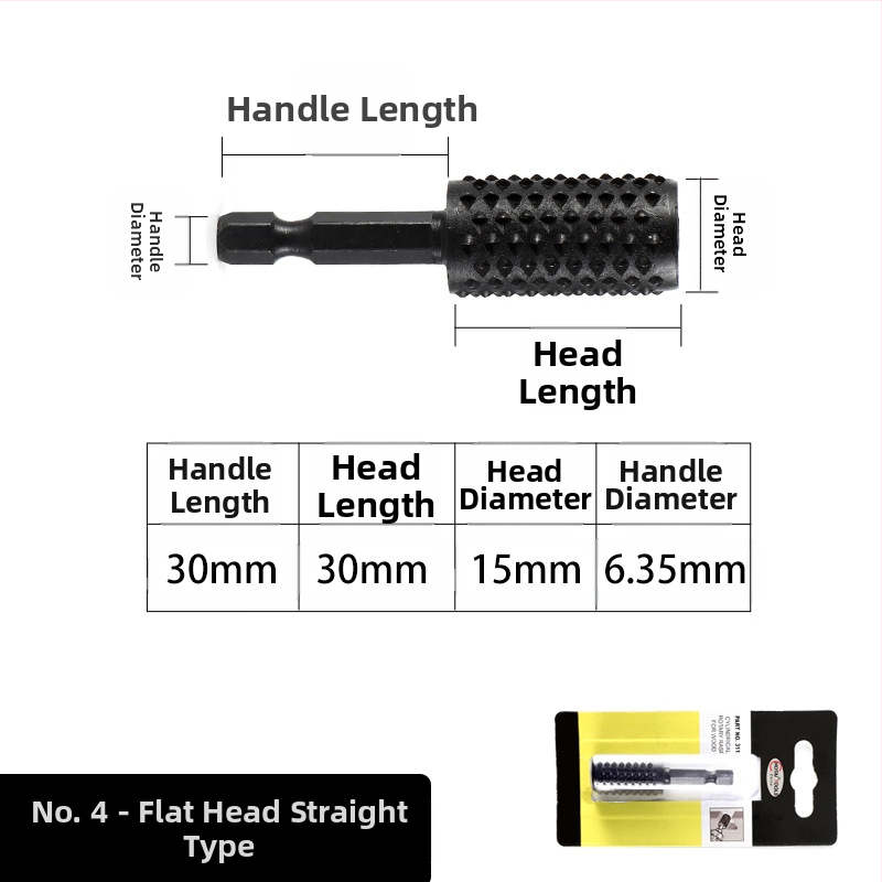 Heksagonaalse vardaga pöörlev fail puidutööks ja juurtegevuse jaoks – 45# terasest, sobib puidule, pehmetele metallidele ja plastikule, kohandatav töötlemine, elektrilise lihvimise pea komplekt