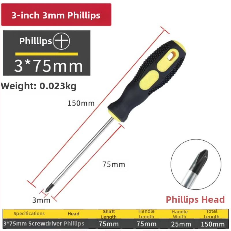 Keresztfejű mágneses és szigetelt csavarhúzó Cr-V krom-vanádium acélból, PP+ABS markolattal