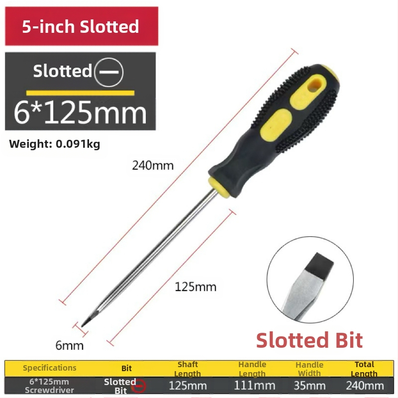 Keresztfejű mágneses és szigetelt csavarhúzó Cr-V krom-vanádium acélból, PP+ABS markolattal