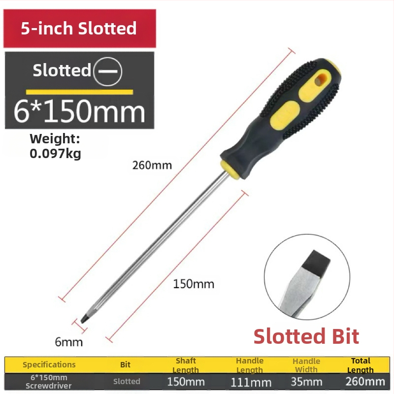 Keresztfejű mágneses és szigetelt csavarhúzó Cr-V krom-vanádium acélból, PP+ABS markolattal