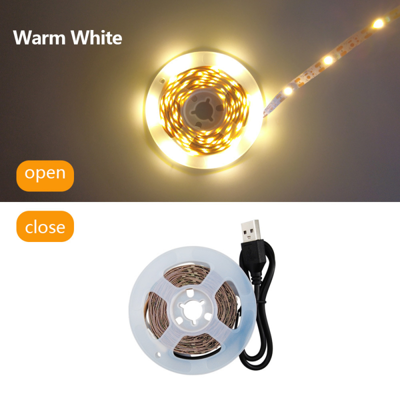 Bandă LED USB monocromă, 5V, 30×3528 LED, fascicul de 120°, 10W, reglabilă