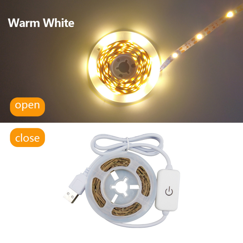 Bandă LED USB monocromă, 5V, 30×3528 LED, fascicul de 120°, 10W, reglabilă