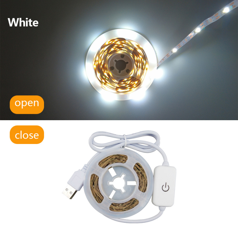 Bandă LED USB monocromă, 5V, 30×3528 LED, fascicul de 120°, 10W, reglabilă