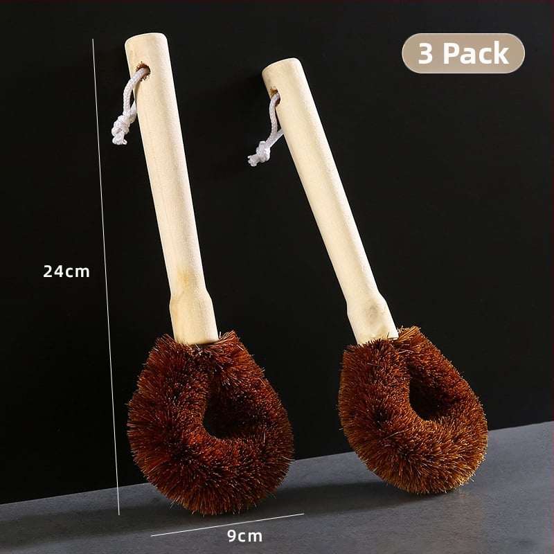 Berger Fazék Tisztító Kefe Hosszú Fogantyúval, Kókuszrostból, Karcolásmentes, Olajálló – Konyhai Kefe Fazekakhoz és Tálakhoz, 2024