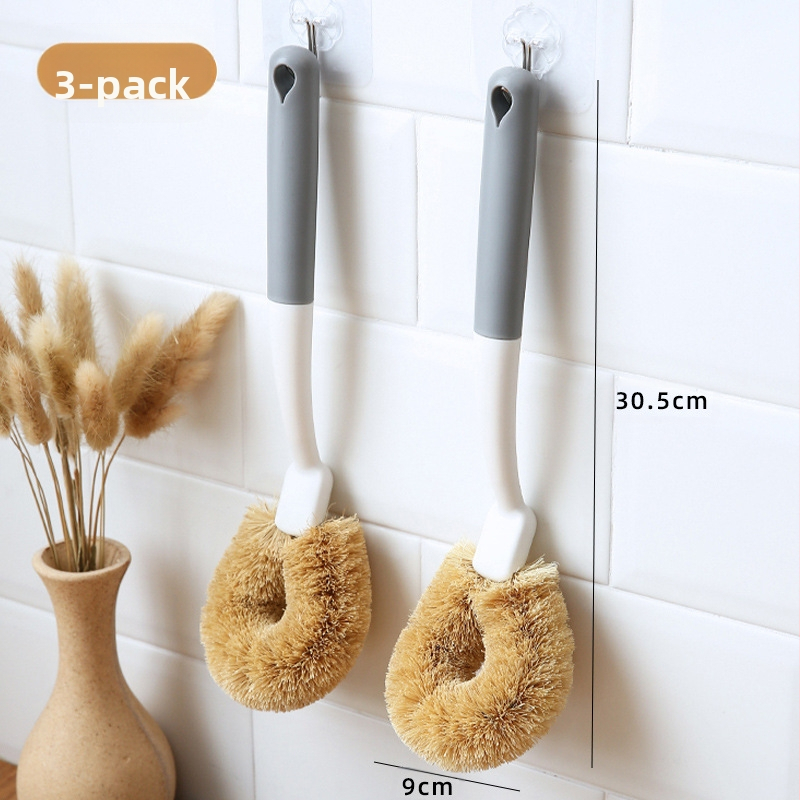 Berger Fazék Tisztító Kefe Hosszú Fogantyúval, Kókuszrostból, Karcolásmentes, Olajálló – Konyhai Kefe Fazekakhoz és Tálakhoz, 2024