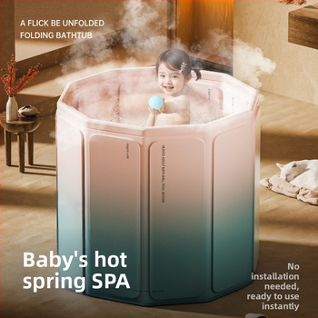 Găleată de baie pliabilă pentru adulți – PVC, fără montaj, deschidere rapidă