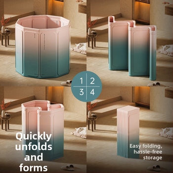 Αναδιπλούμενος κάδος μπάνιου για ενήλικες – PVC, χωρίς εγκατάσταση, γρήγορο άνοιγμα