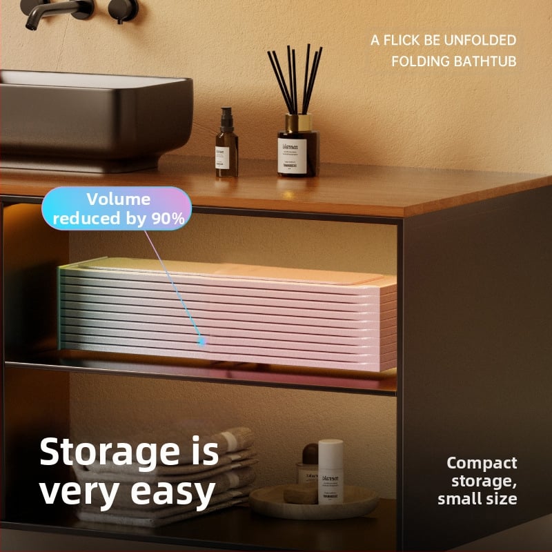 Сгъваема кофа за вана за възрастни – PVC, без монтаж, бързо отваряне