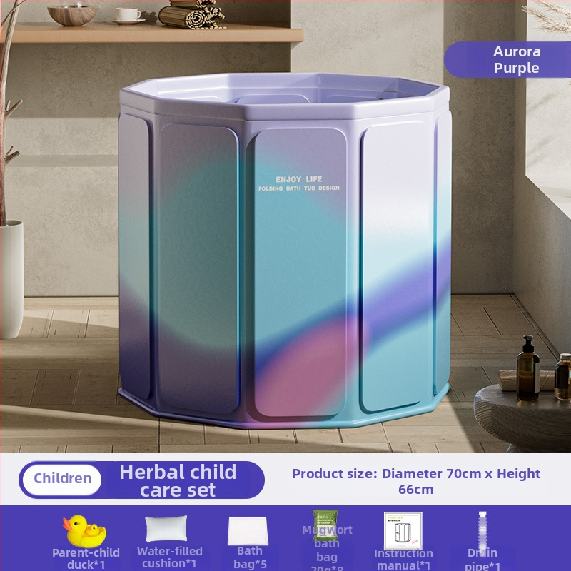 Găleată de baie pliabilă pentru adulți – PVC, fără montaj, deschidere rapidă