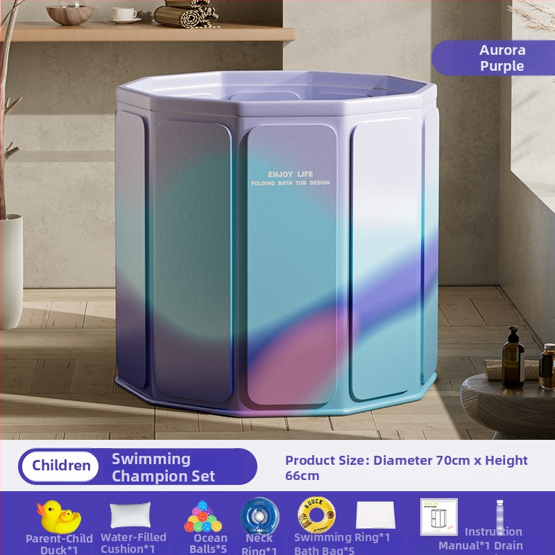 Găleată de baie pliabilă pentru adulți – PVC, fără montaj, deschidere rapidă