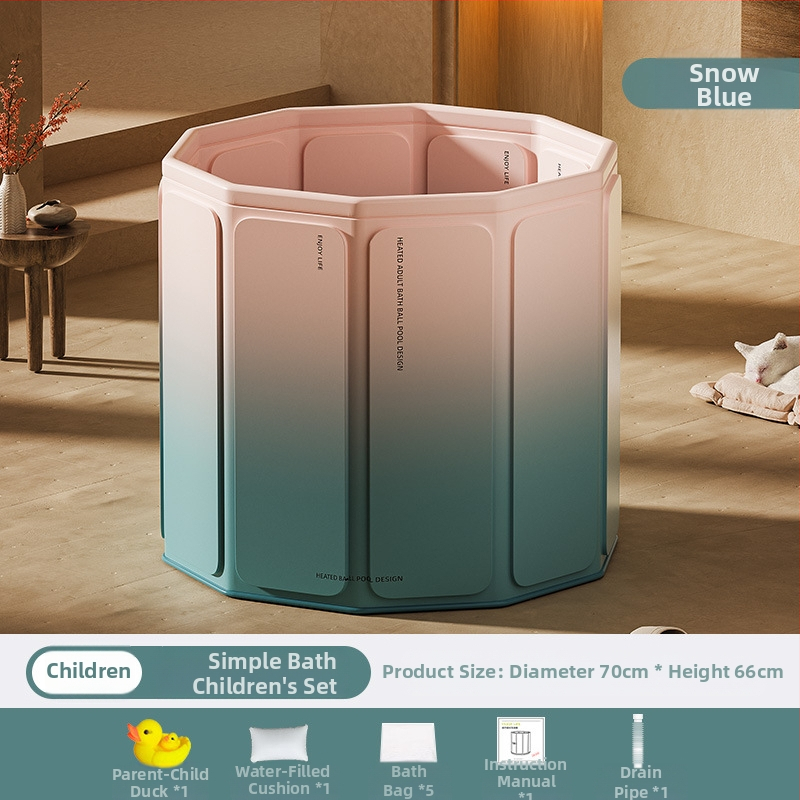 Găleată de baie pliabilă pentru adulți – PVC, fără montaj, deschidere rapidă