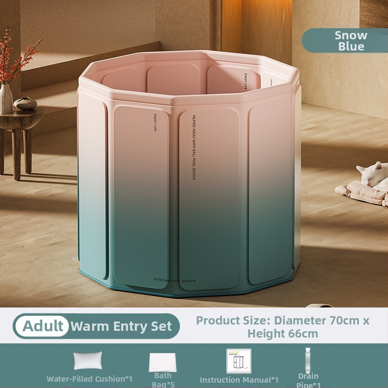 Găleată de baie pliabilă pentru adulți – PVC, fără montaj, deschidere rapidă