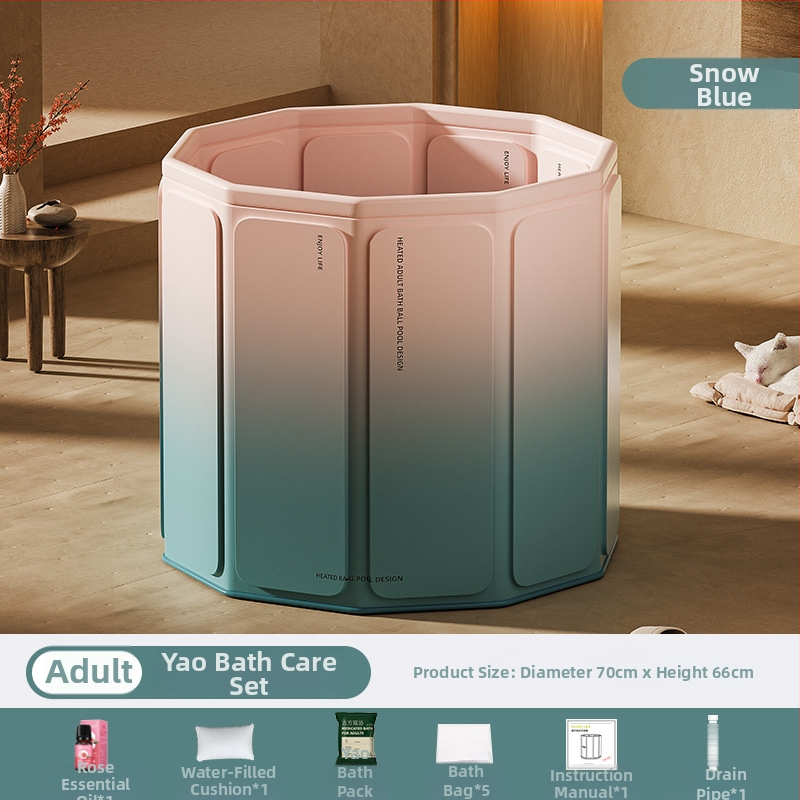 Găleată de baie pliabilă pentru adulți – PVC, fără montaj, deschidere rapidă