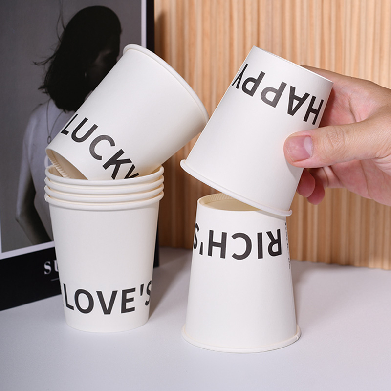 Vienkartinis dengtas popierinis puodelis, 201–300 ml, karikatūrų raštas, sojos pieno puodelis, šaltoms gėrimams
