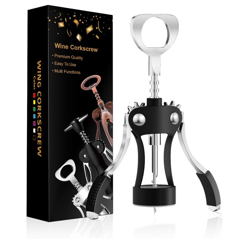 Raudonojo vyno butelių atidarytuvas, cinko lydinio, daugiafunkcinis ir nešiojamas, su spausdintu logotipu ir personalizavimo galimybėmis