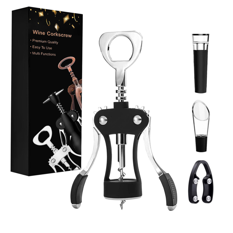 Raudonojo vyno butelių atidarytuvas, cinko lydinio, daugiafunkcinis ir nešiojamas, su spausdintu logotipu ir personalizavimo galimybėmis