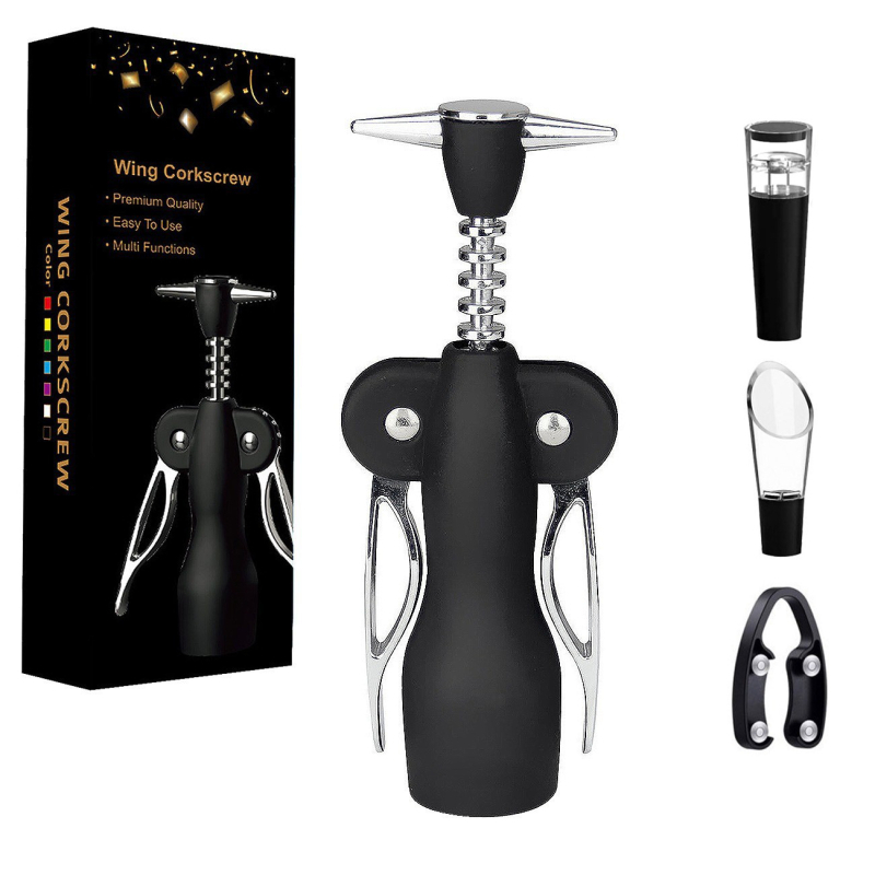 Raudonojo vyno butelių atidarytuvas, cinko lydinio, daugiafunkcinis ir nešiojamas, su spausdintu logotipu ir personalizavimo galimybėmis